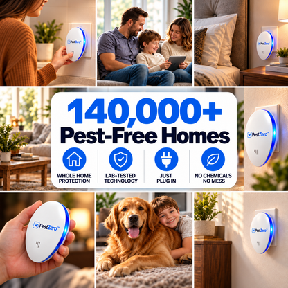 PestZero™ Ultrasonic Pest Repeller - Banish 14+ Pests for Good